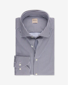 Black Striped Jersey Shirt - Slimline