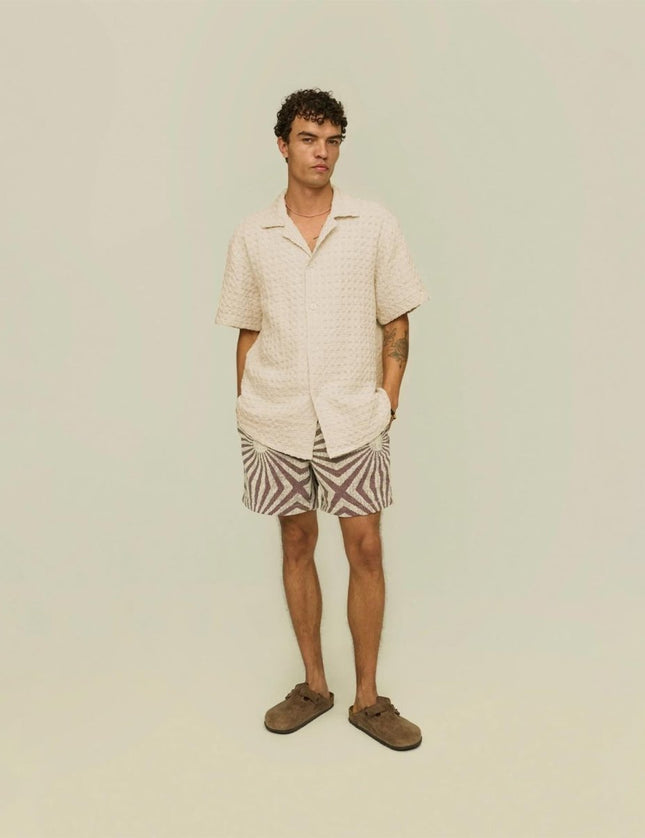 OAS Ecru Cuba Waffle Shirt - Mandy