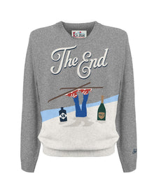 Heron Crewneck Knit The End – Grey Melange