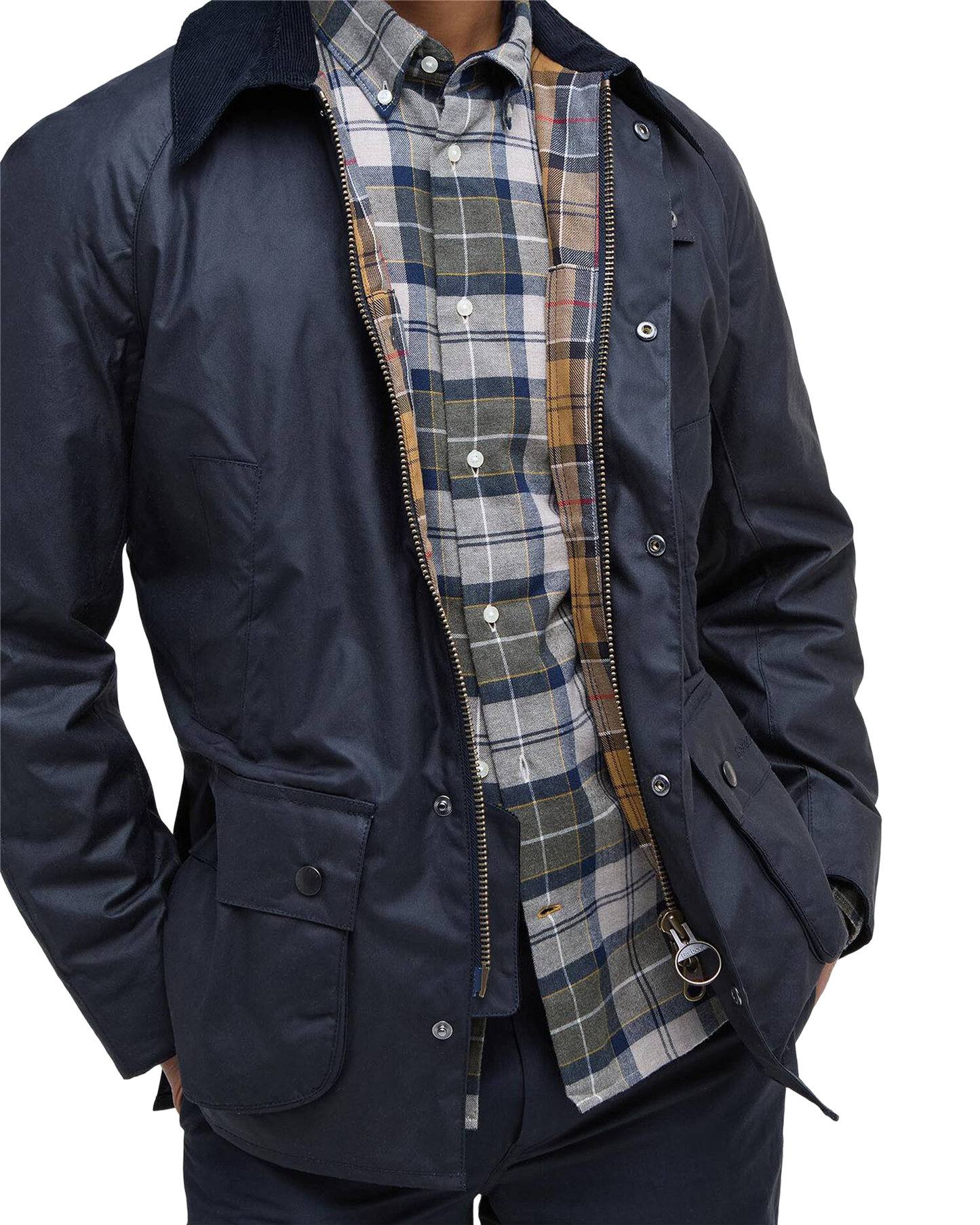 Barbour Ashby Wax Jacket Navy