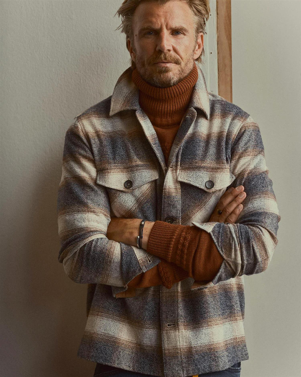 BGyodo Check Overshirt – Grey Check