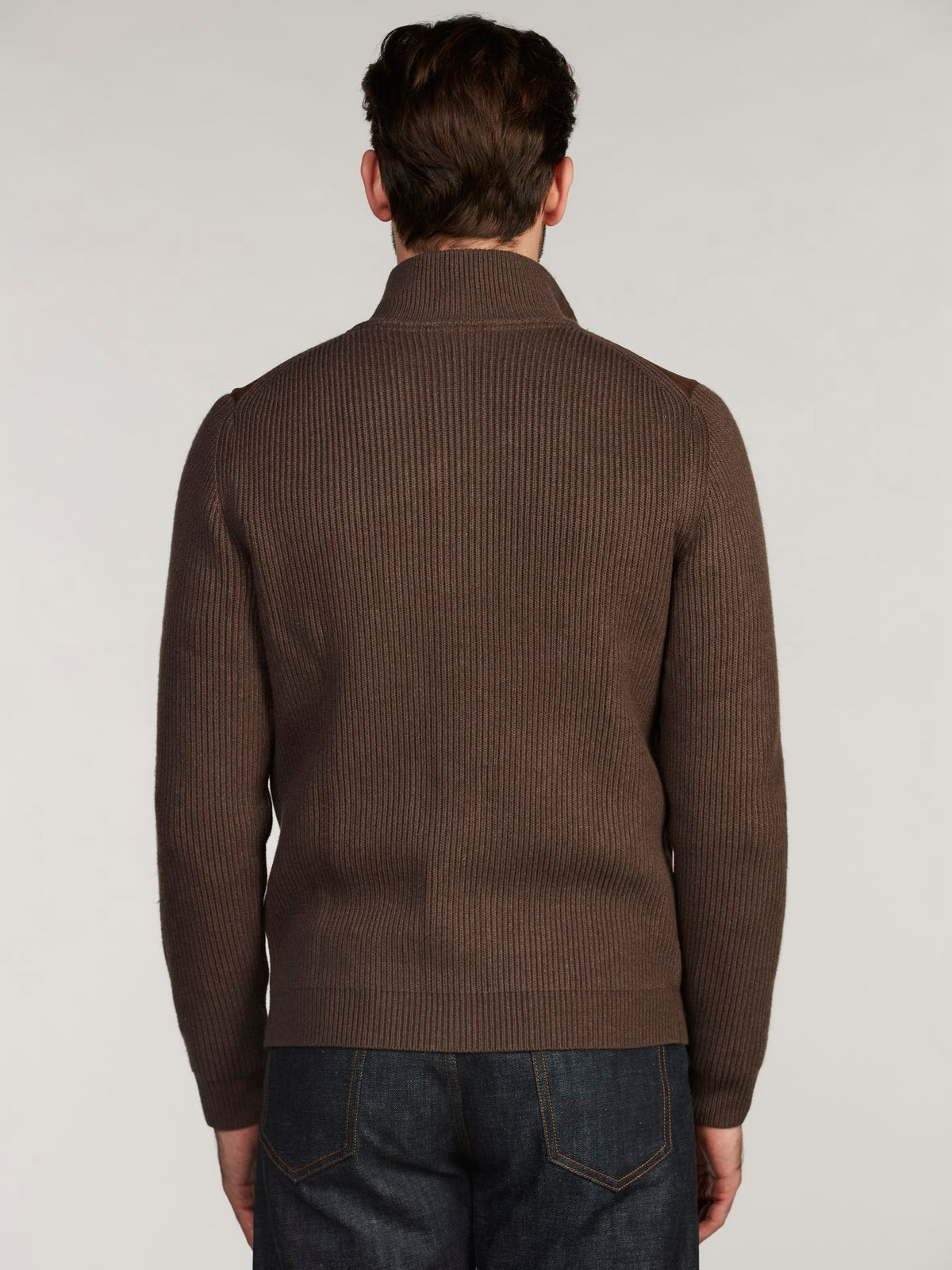 Cardigan Knitted Hybrid Buttoned Alcantara