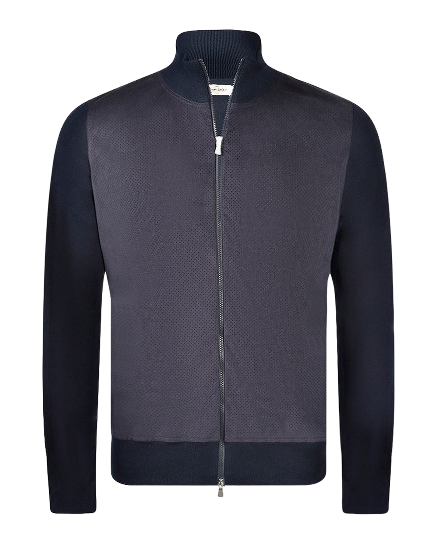 Organic cotton and Alcantara jacket