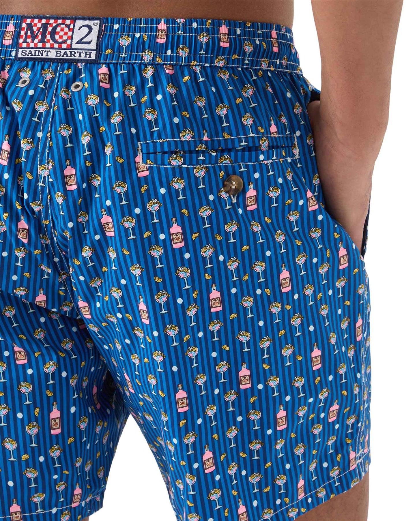 Lighting Micro Swim Shorts – Navy Cocktail Print