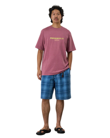 Footprints Tee Pigment Dyed - Red Pigment