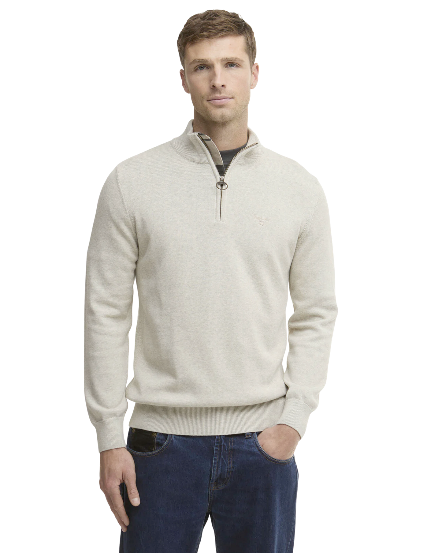 Cotton Quarter-Zip Jumper