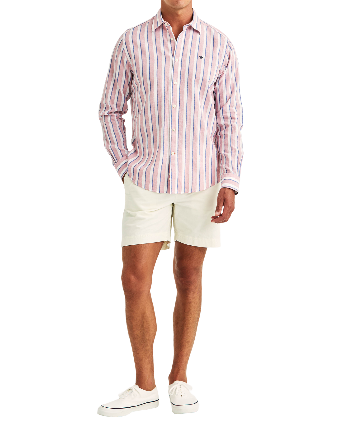 Douglas Linen Mix Stripe - Pink