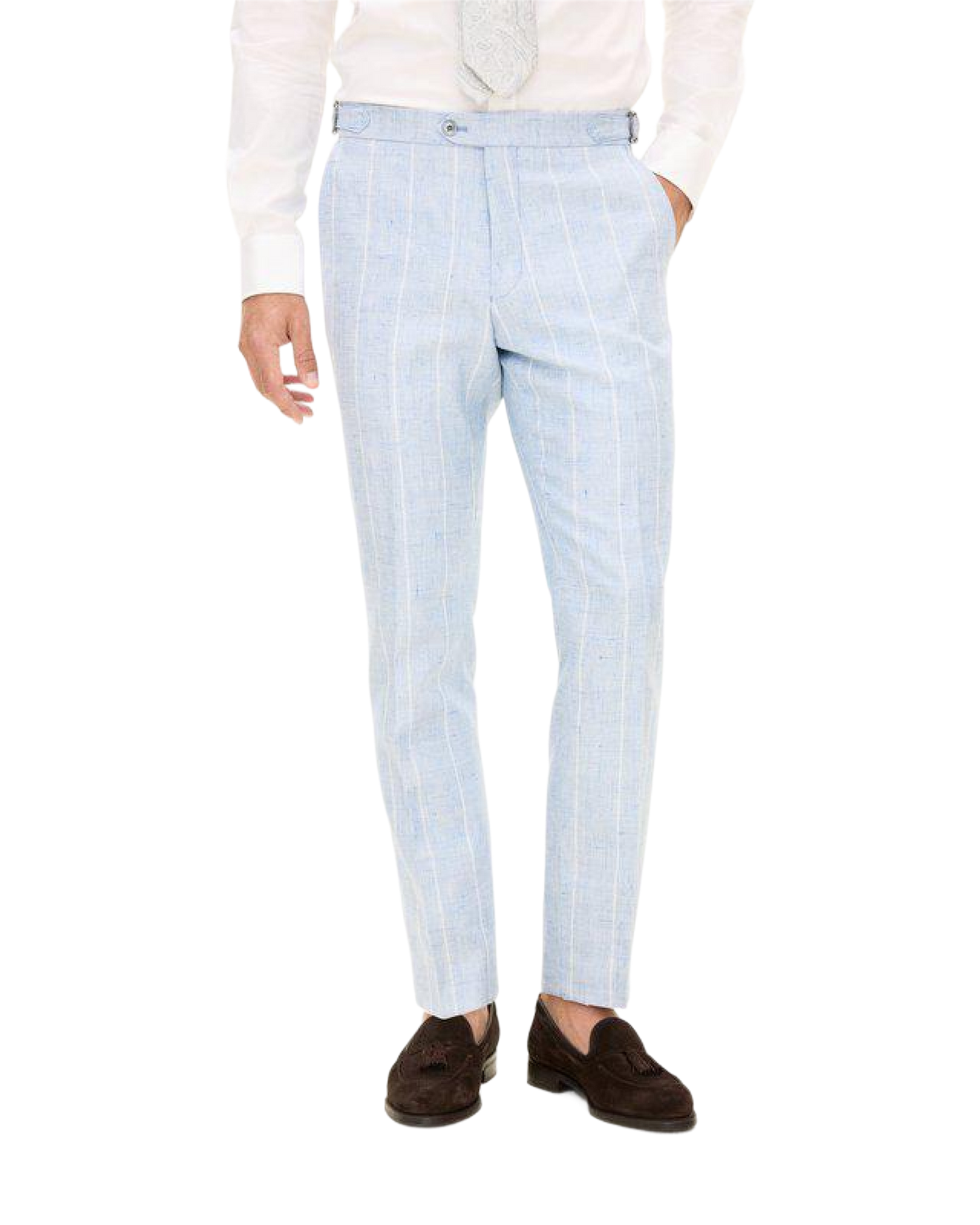 Dandy Side Adjuster Trousers - 	Sky Blue