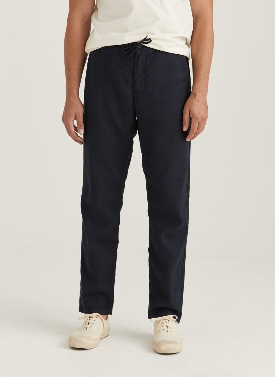 Morris Stockholm Fenix Linen Trouser 62 Blue - Mandy