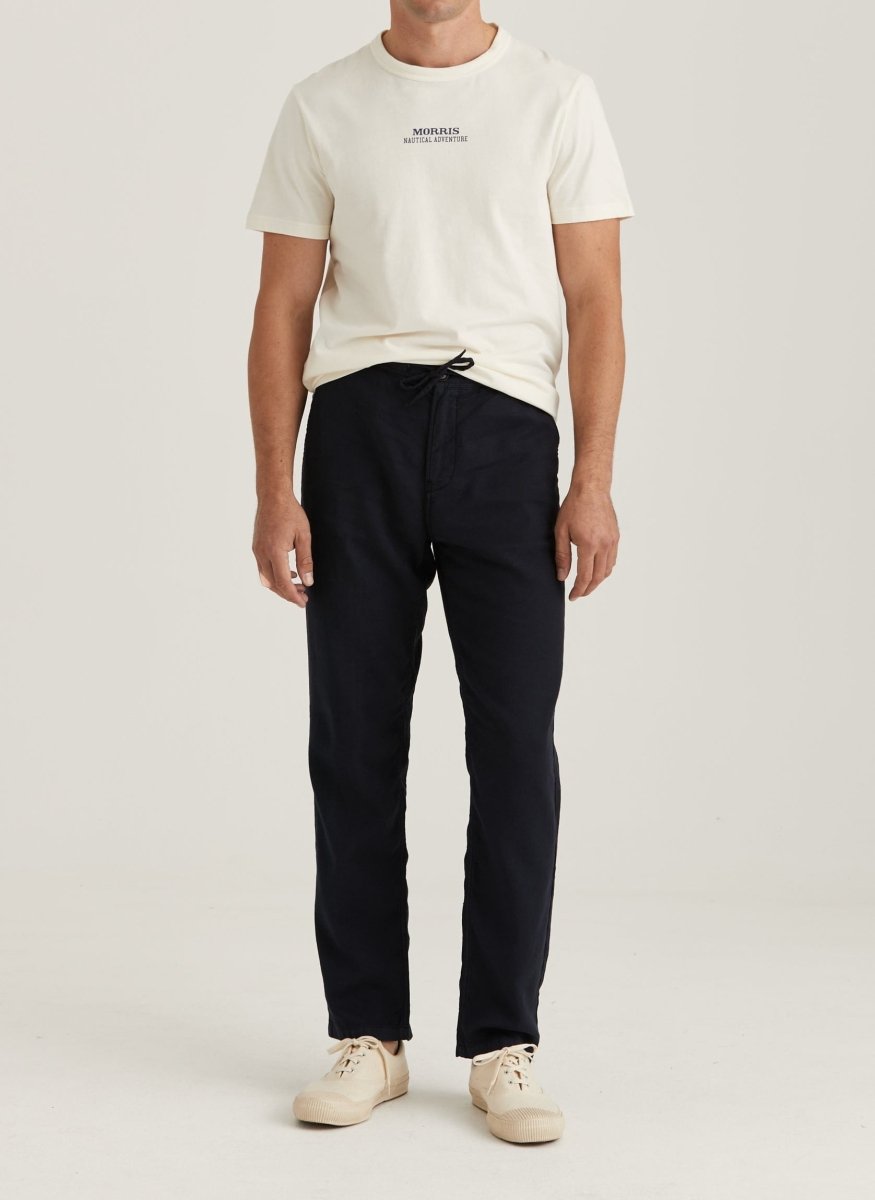 Morris Stockholm Fenix Linen Trouser 62 Blue - Mandy