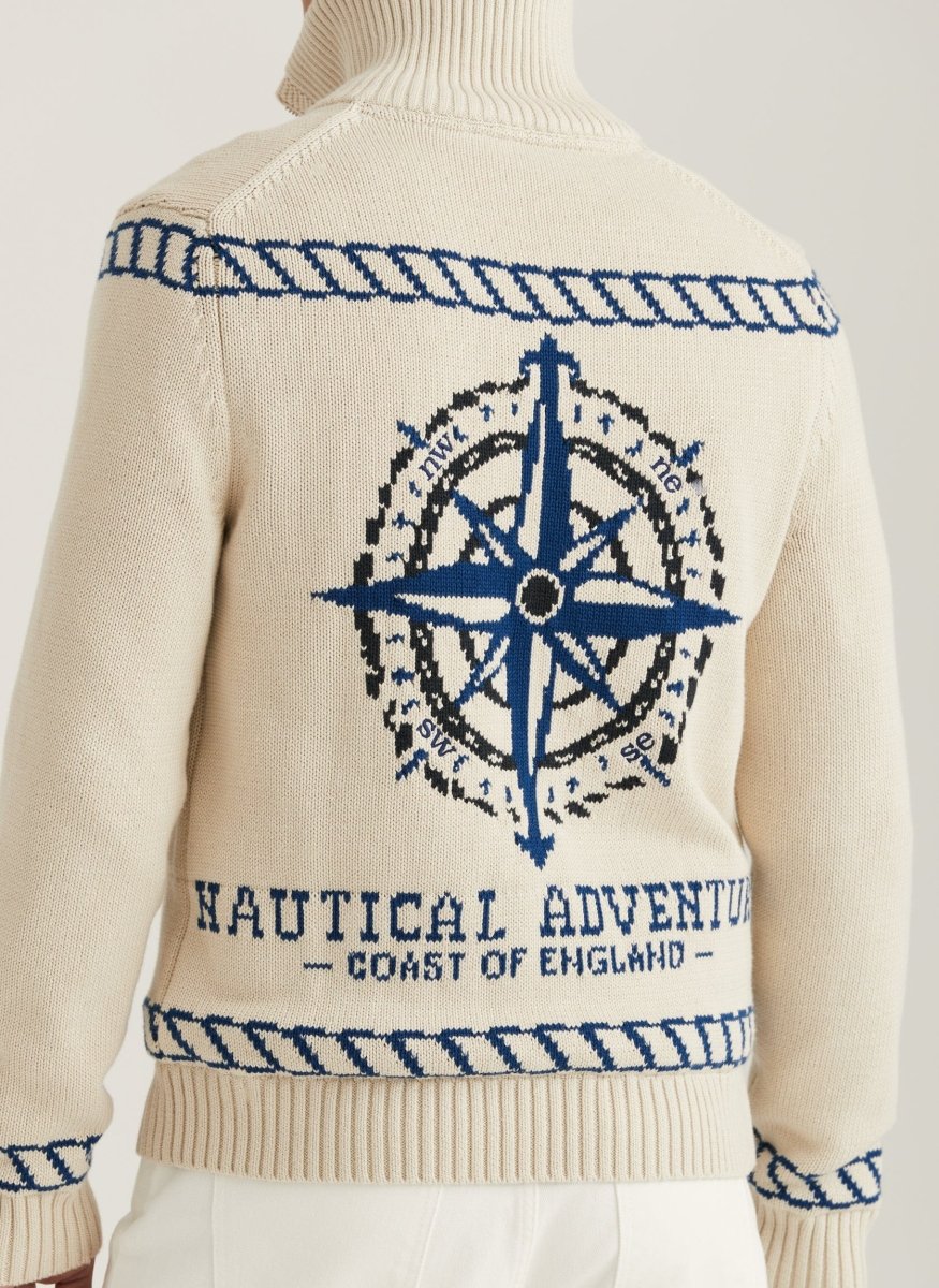 Morris Stockholm Fisher Zip Cardigan - Mandy