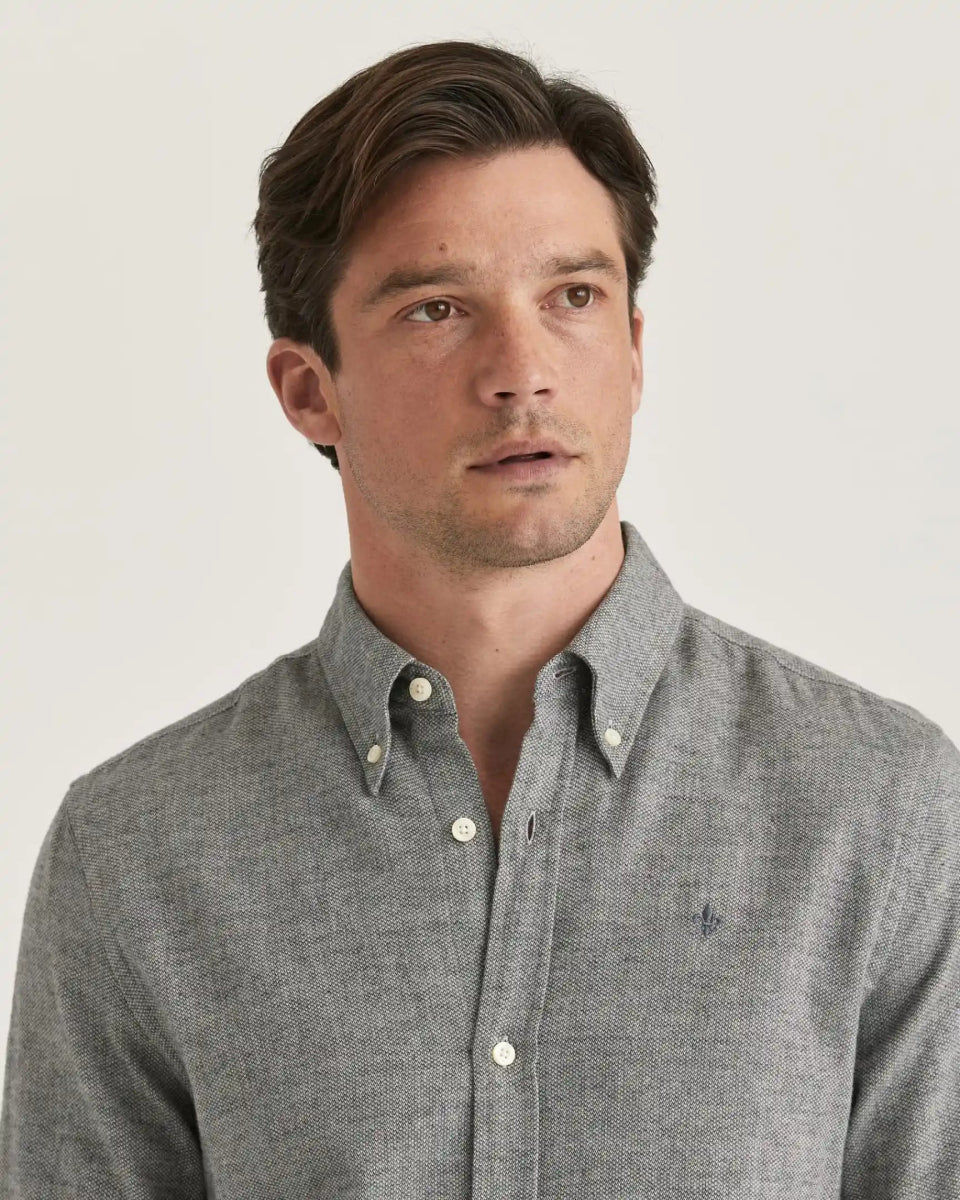 Morris Stockholm Flannel Donegal Shirt - Mandy