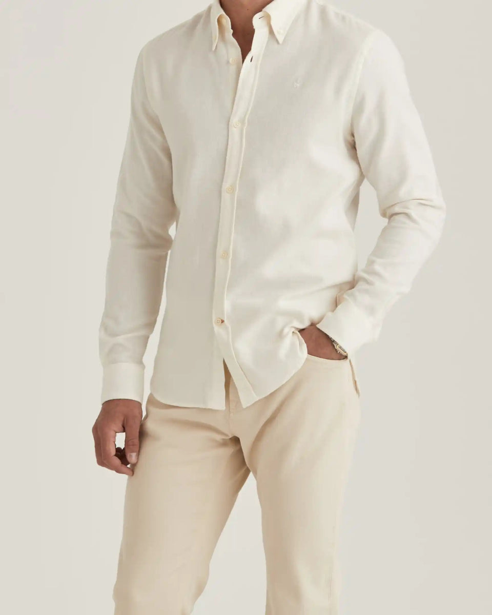 Morris Stockholm Flannel Donegal Shirt - Slim Fit - Mandy