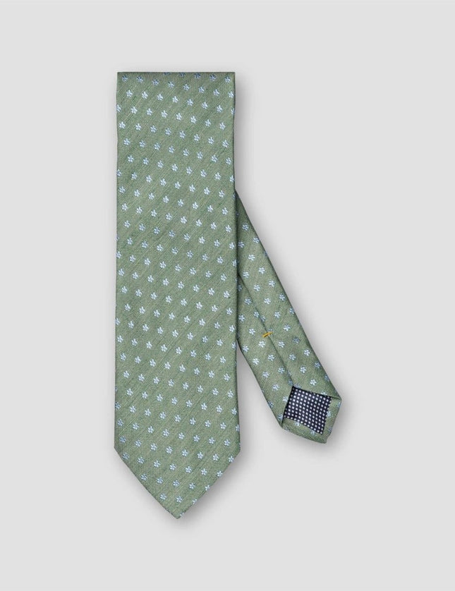 Eton Floral woven silk linen tie - Lysegrønn - Mandy