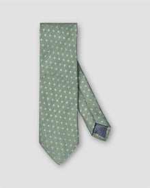Eton Floral woven silk linen tie - Lysegrønn - Mandy
