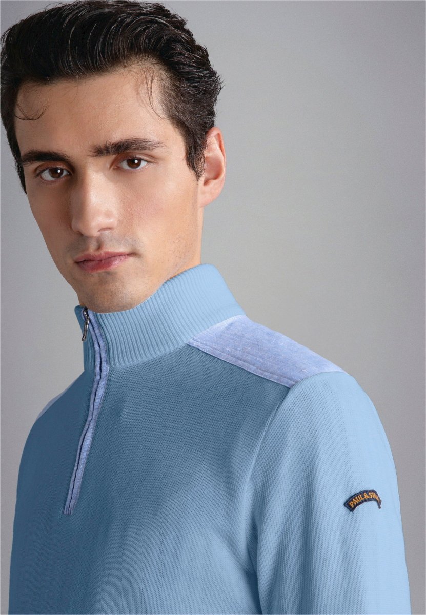 Paul & Shark Fresco Cotton Half Zip - Mandy