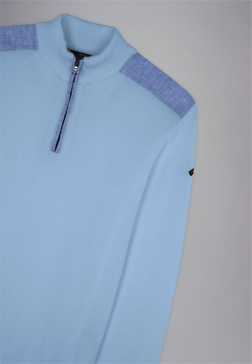 Paul & Shark Fresco Cotton Half Zip - Mandy