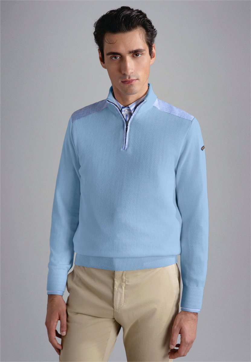 Paul & Shark Fresco Cotton Half Zip - Mandy