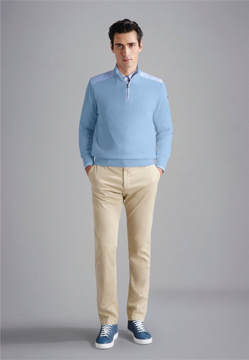 Paul & Shark Fresco Cotton Half Zip - Mandy