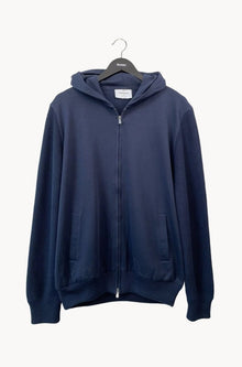 Gran Sasso Full Zip Hoodie Rib Cotton - Mandy