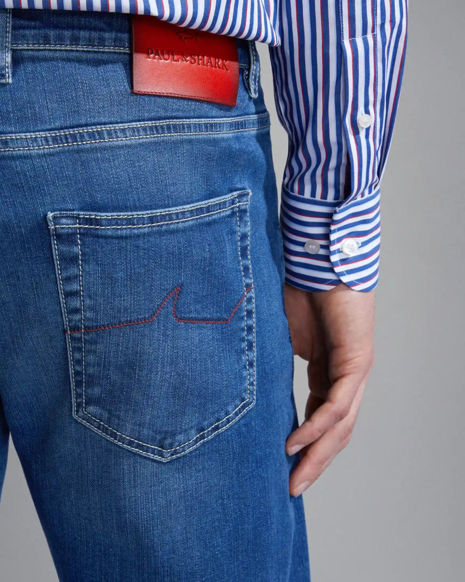 Paul & Shark Giza Cotton Denim Stretch Jeans - Mandy