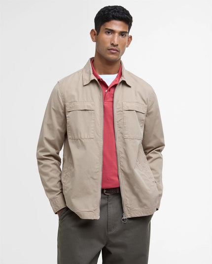 Barbour Glendale overshirt - Lysebrun - Mandy