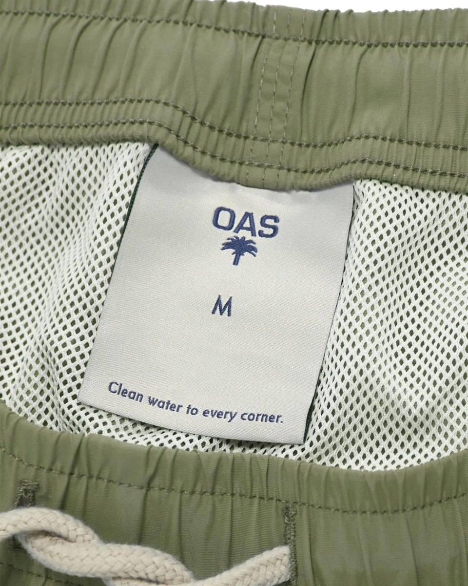 OAS Green Nylon Swim Shorts - Mandy