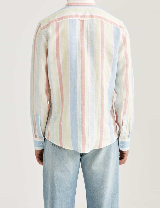 Morris Stockholm Happy Linen Check Shirt - Classic - Mandy
