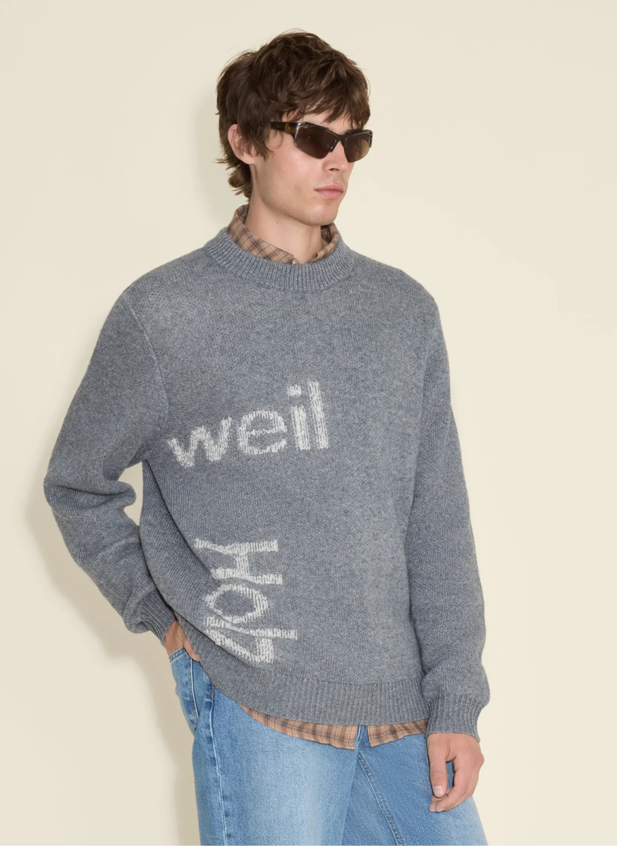Holzweiler Haza Logo Crew Grey Mix - Mandy