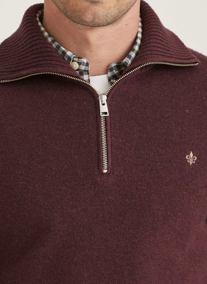 Morris Stockholm Hertford Half Zip - Mandy