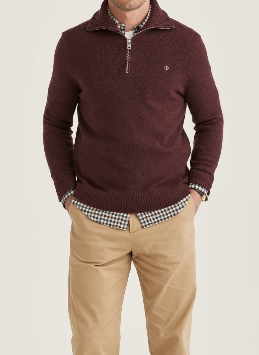 Morris Stockholm Hertford Half Zip - Mandy