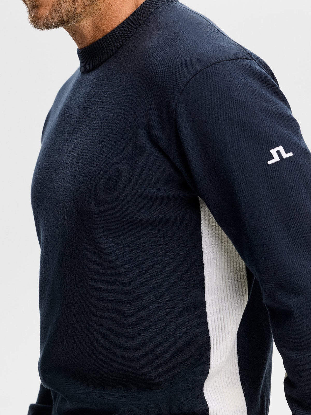 Chester Side Stripe Knit Crew – JL Navy
