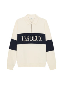 Zipper Rugby Sweatshirt – Ivory