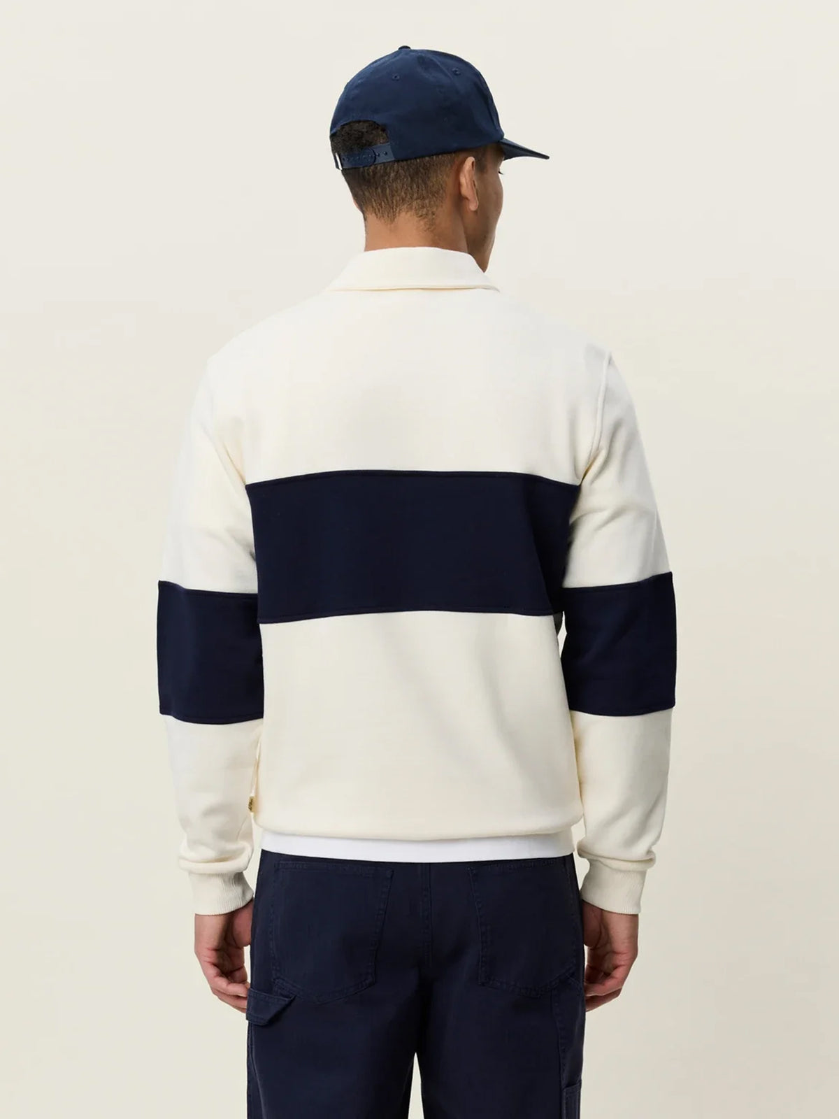 Zipper Rugby Sweatshirt – Ivory