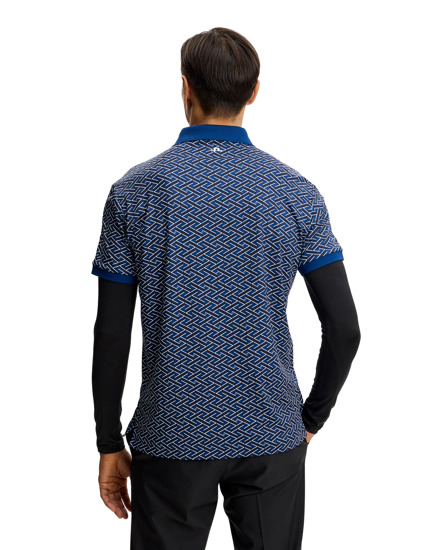 Tour Tech Print Polo – Ladder Estate Navy