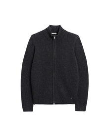 Andreas Zip-Up Cardigan - Dk. Grey