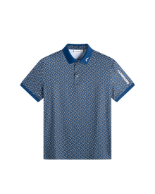 Tour Tech Print Polo – Ladder Estate Navy