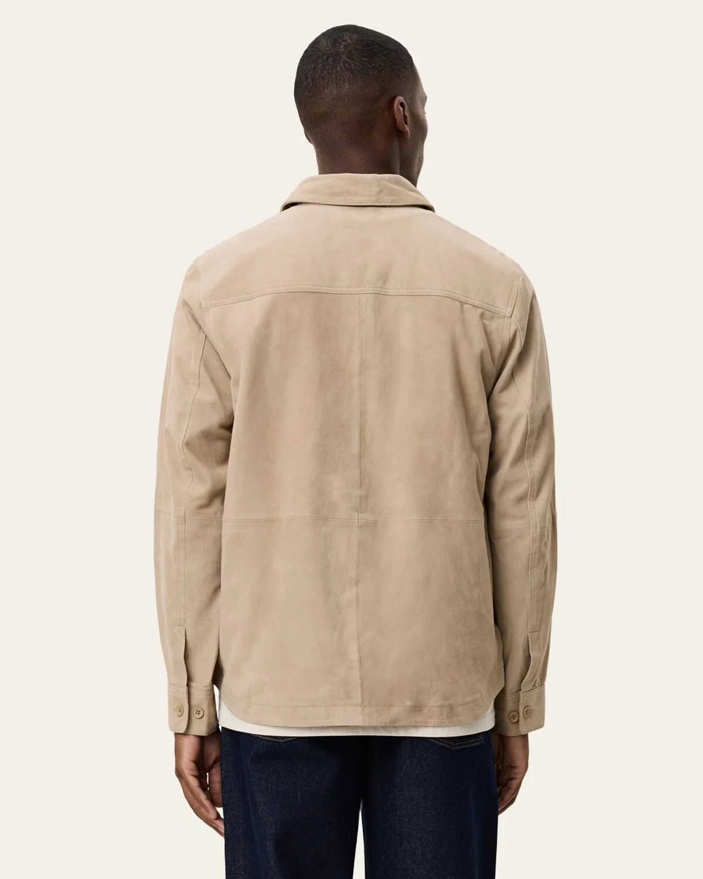 Les Deux Bertram Suede Overshirt – Light Sand