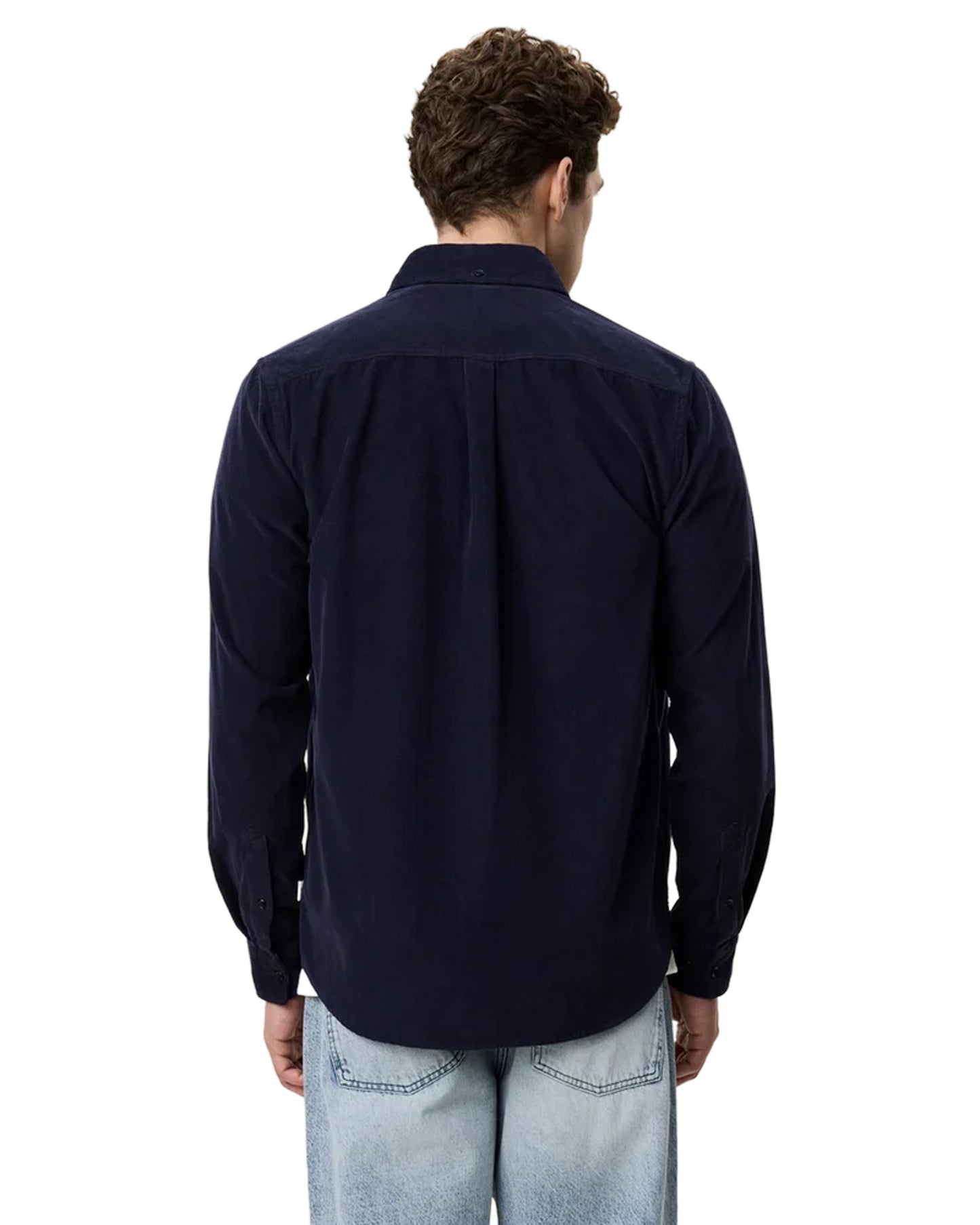 Pinwale Corduroy Shirt Dark Navy Blue