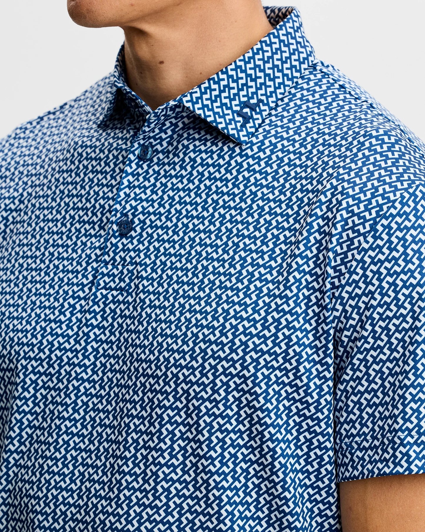 Bala Print Polo – Bias Bridge Estate Sky S