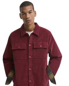 Tartan Trimmed Cord Overshirt Flerfarget