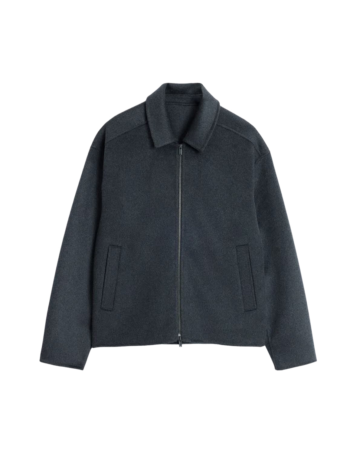 Chive Zip-Up Wool Jacket – Dk. Grey