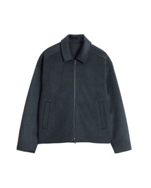 Chive Zip-Up Wool Jacket – Dk. Grey