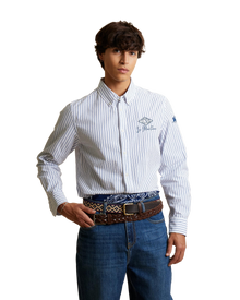 Cisco Seersucker Skjorte – Optic White / Ensign Blue