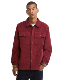 Tartan Trimmed Cord Overshirt Flerfarget