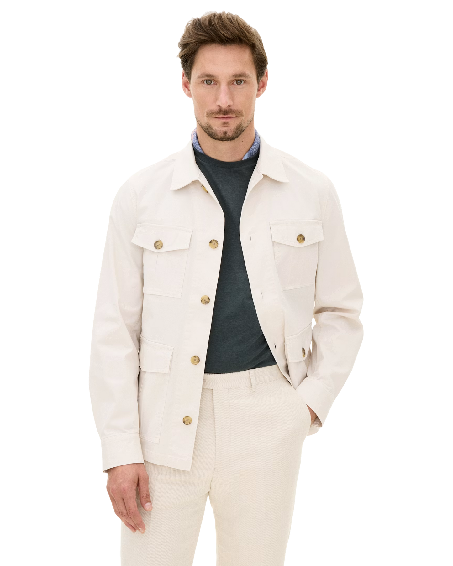 Oscar Jacobson Safari Shirt – White