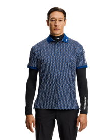 Tour Tech Print Polo – Ladder Estate Navy