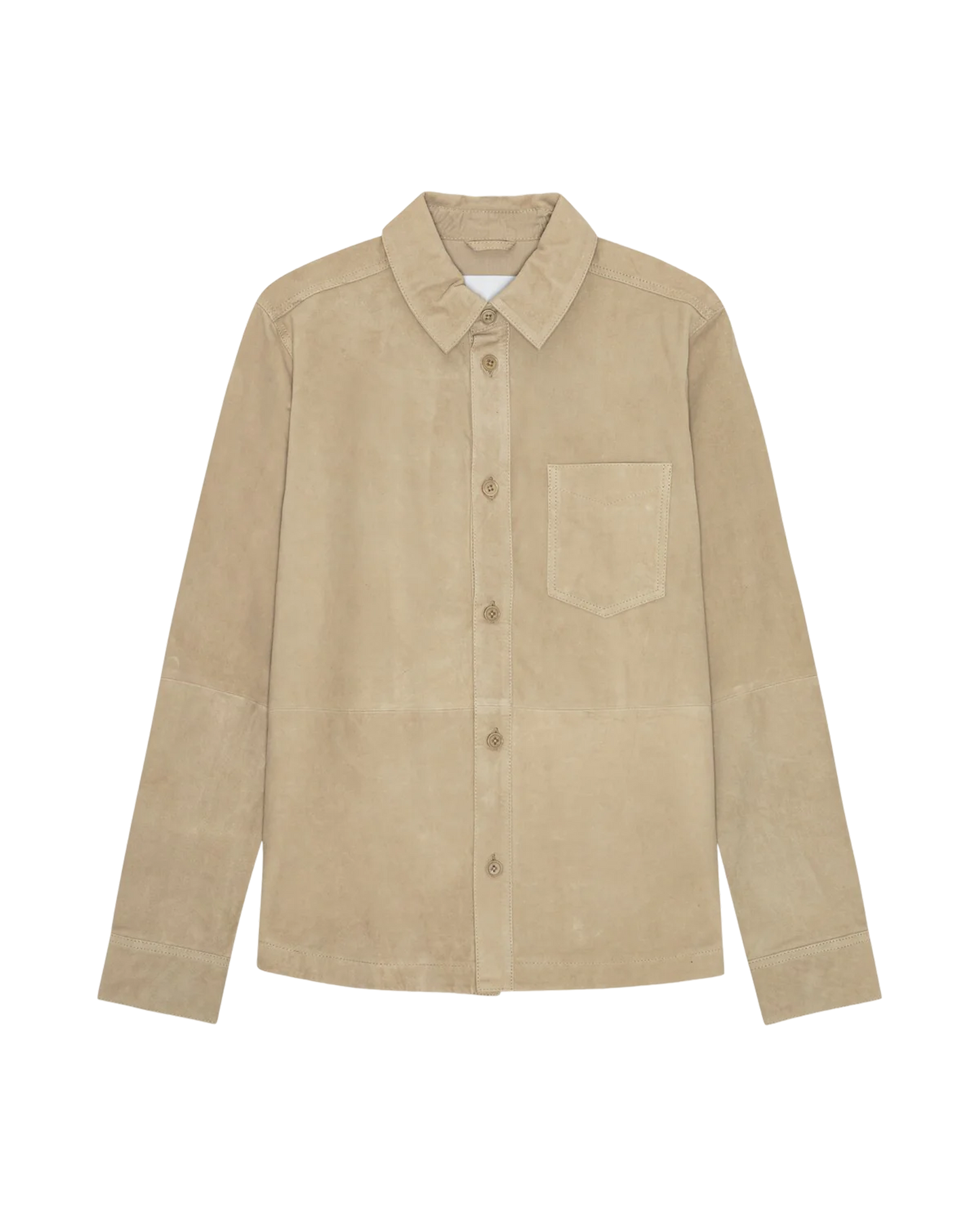 Les Deux Bertram Suede Overshirt – Light Sand