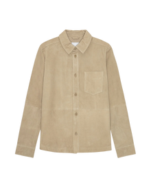 Les Deux Bertram Suede Overshirt – Light Sand