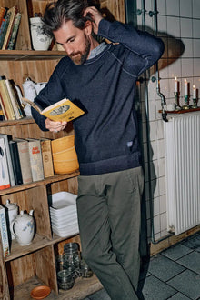 Blue De Genes Menzo Dobby Chino - Mandy